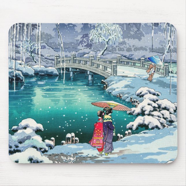 Tapis De Souris Tsuchiya Koitsu - Neige de printemps à Maruyama (Devant)