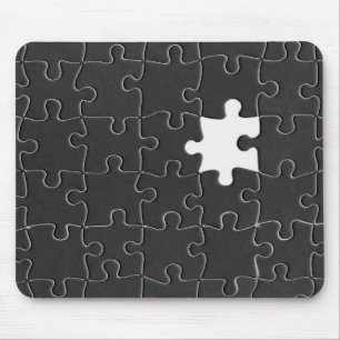 Tapis De Souris Tu Me Complètes Romantique Puzzle Noir et Blanc Mo
