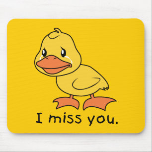 Tapis De Souris Tu me manque emballage jaune pleurant de tasse de
