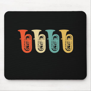 Tapis De Souris Tuba gift, retro tuba player, orchestra