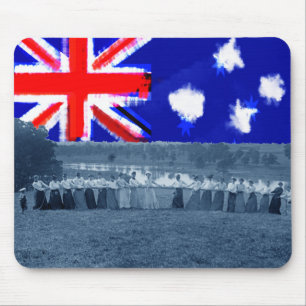 Tapis De Souris Tug of War Tug O War Women 1890's Australia Flag
