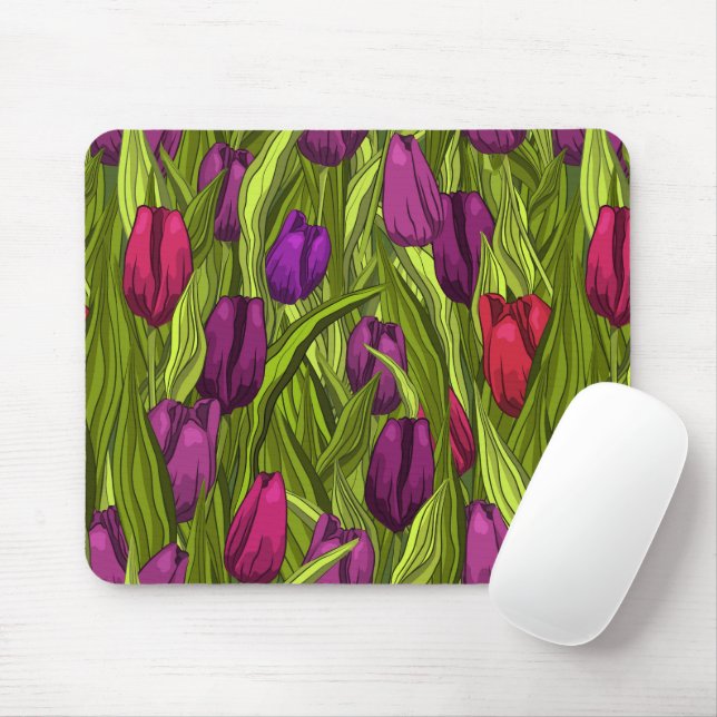 Tapis De Souris Tulipes (Avec souris)