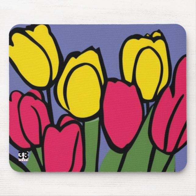Tapis De Souris Tulipes de printemps (Devant)