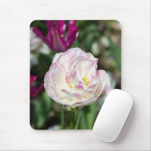 Tapis De Souris Tulipes rose vif par jour ensoleillé