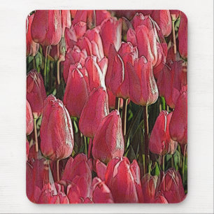 Tapis De Souris Tulipes roses jolies