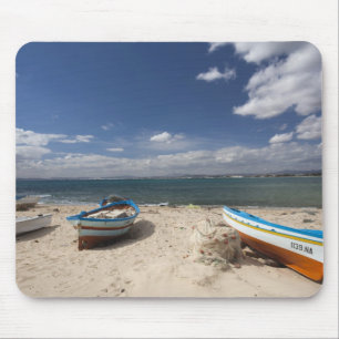 Tapis De Souris Tunisie, Cap Bon, Hammamet, bateaux de pêche sur