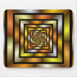 Tapis De Souris Tunnel lumineux coloré Trippy Fractal Graphisme