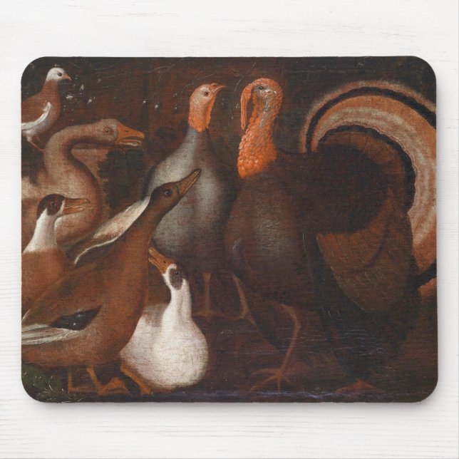 Tapis De Souris Turquie Canards Pigeon Thanksgiving Mousepad (Devant)