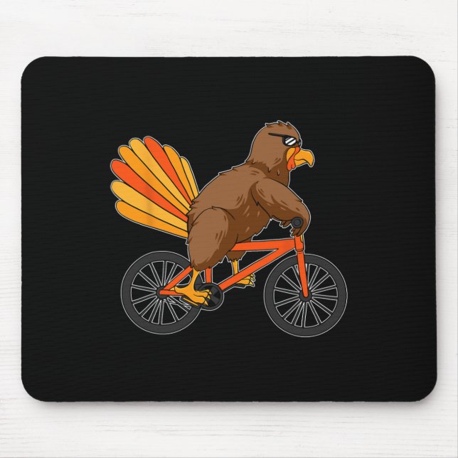Tapis De Souris Turquie vélo vélo d'appartement Thanksgiving Day C (Devant)