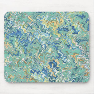 Tapis De Souris Turquoise bleu turquoise vert chic Motif unique