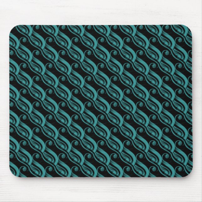 Tapis De Souris Turquoise foncé sans effort charme Mousepad (Devant)