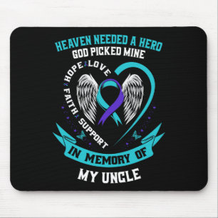 Tapis De Souris Turquoise Violet Ruban Suicide Sensibilisation Che