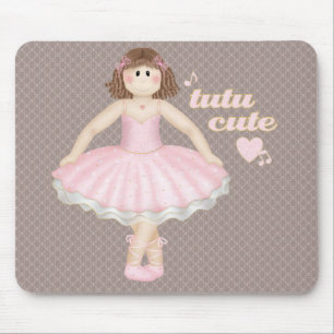Tapis De Souris Tutu Cute (Brunette) - Mousepad