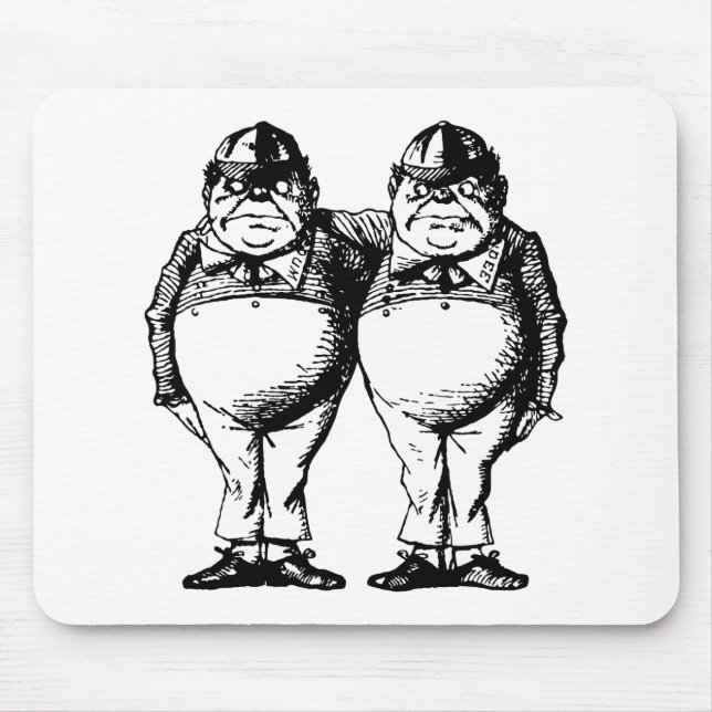 Tapis De Souris Tweedle Dee et Tweedle Dum encré (Devant)