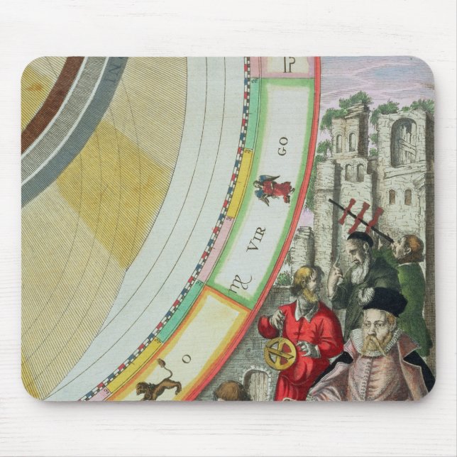 Tapis De Souris Tycho Brahe, détail d'une carte montrant le sien (Devant)