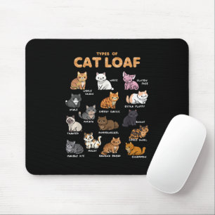 Tapis De Souris Types de chat en boule Chaton mignon Chats kawaii 