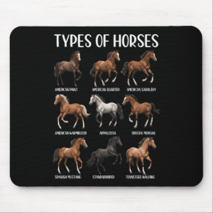 Tapis De Souris Types De Chevaux Chemise Drôle Cheval Élevage Chev