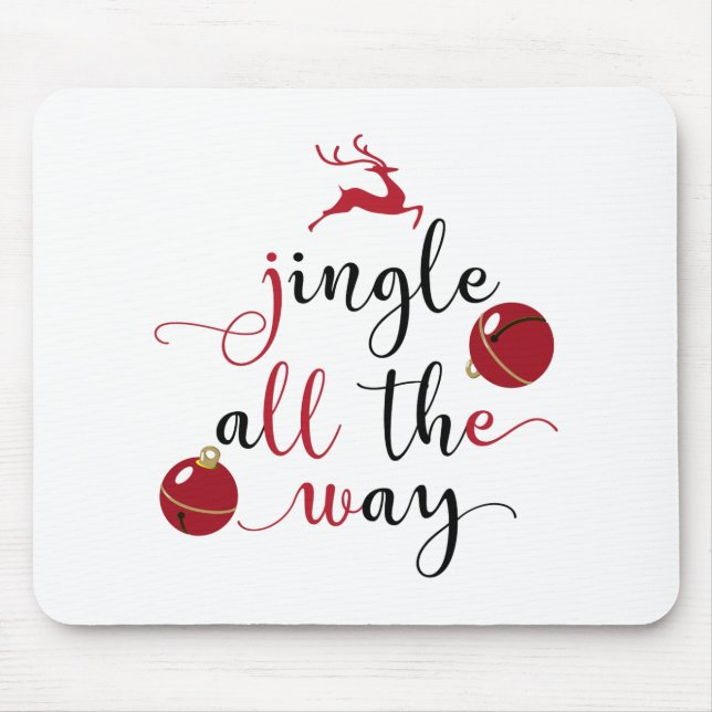 Tapis De Souris Typographie amusante Noël (Devant)