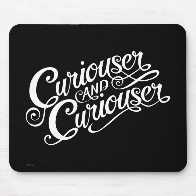 Tapis De Souris Typographie | Curiouser et Curiouser 4 (Devant)