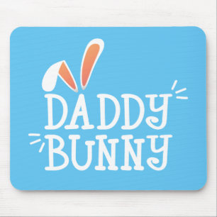 Tapis De Souris Typographie de Pâques Simple Daddy Bunny   Mousepa
