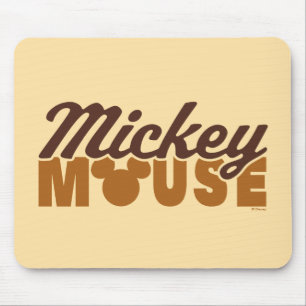 Tapis De Souris Typographie du nom de Mickey Mouse icône