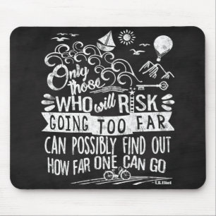 Tapis De Souris Typographie du tableau noir Citation motivationnel