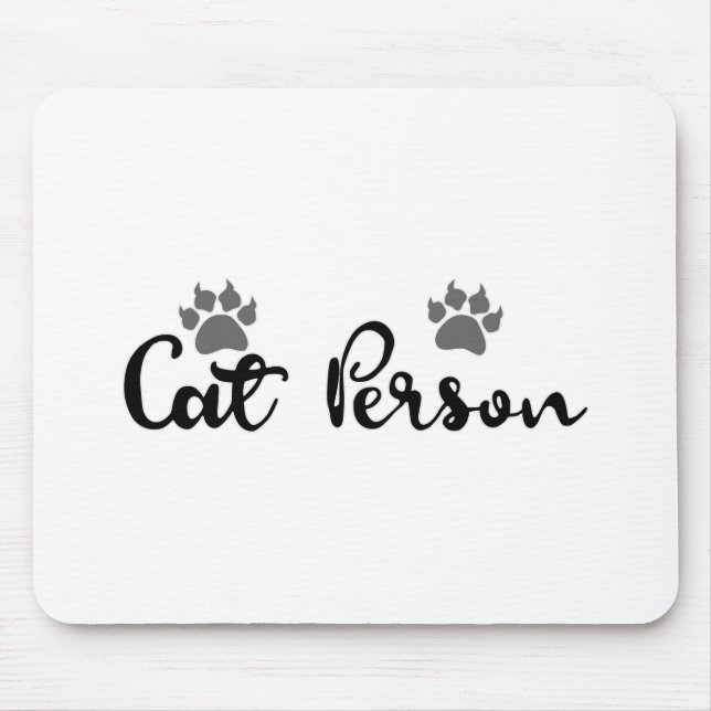 Tapis De Souris Typographie d'une personne de chat (Devant)