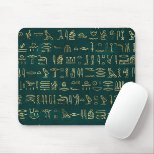 Tapis De Souris Typographie égyptienne des Hiéroglyphes d'or