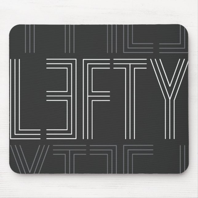 Tapis De Souris Typographie moderne à gauche (Devant)