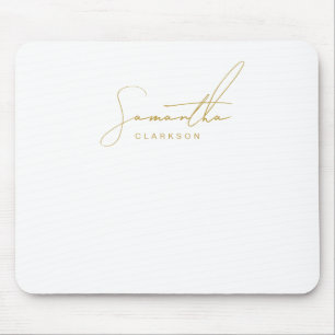 Tapis De Souris Typographie professionnelle manuscrite en or