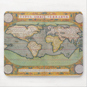 Tapis De Souris Typus Orbis Terrarum, carte du monde