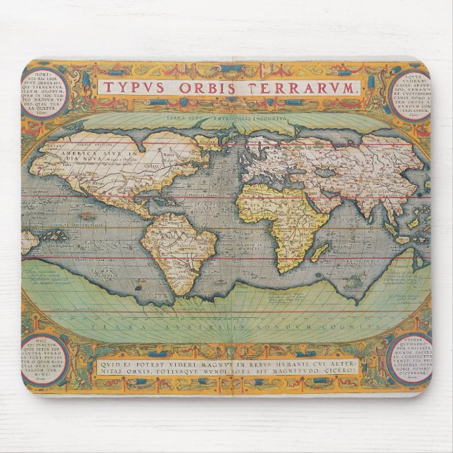 Tapis De Souris Typus Orbis Terrarum, carte du monde (Devant)