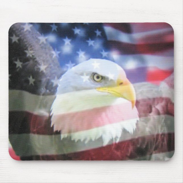 Tapis De Souris U.S.A. Eagle et drapeau (Devant)