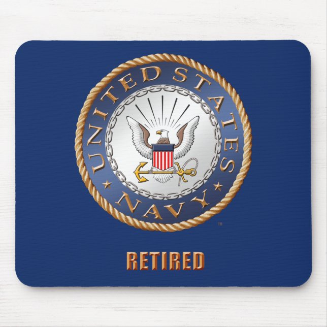 Tapis De Souris U.S. Mousepad retiré par marine (Devant)