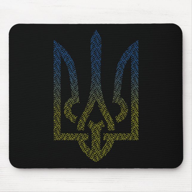 Tapis De Souris Ukraine Drapeau Et Trident Ukraine (Devant)