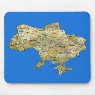 Tapis De Souris Ukraine Map Mousepad