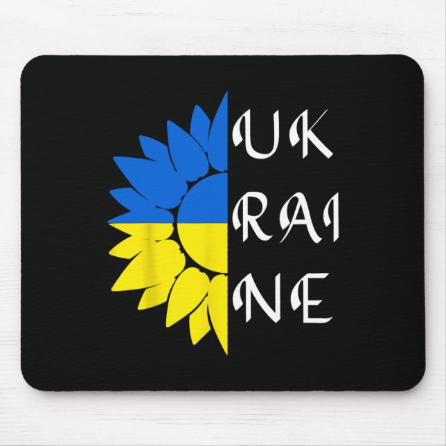 Tapis De Souris Ukraine Sunflower Ukrainian Flag I Stand With Ukra (Devant)