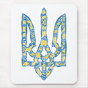 Tapis De Souris Ukrainian national emblem trident tryzub ethnical