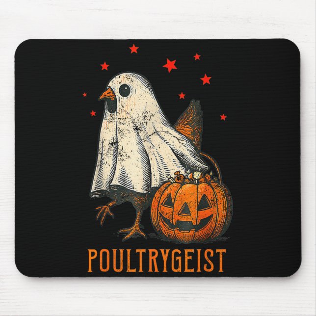 Tapis De Souris Ultrygeist Funny Halloween Chicken Ghost Costume P (Devant)