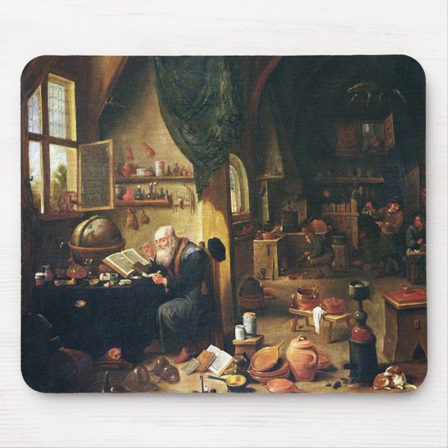 Tapis De Souris Un alchimiste dans son atelier (Devant)