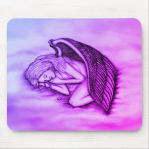 Tapis De Souris Un Ange endormi sur les nuages des cieux