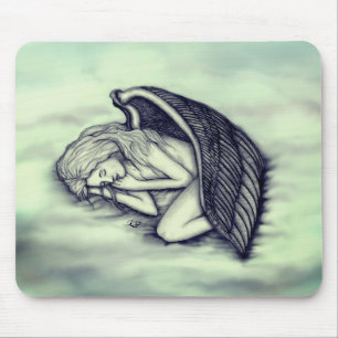 Tapis De Souris Un Ange endormi sur les nuages des cieux