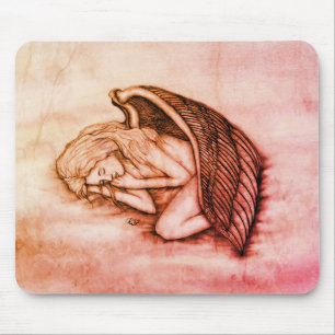Tapis De Souris Un Ange endormi sur les nuages des cieux