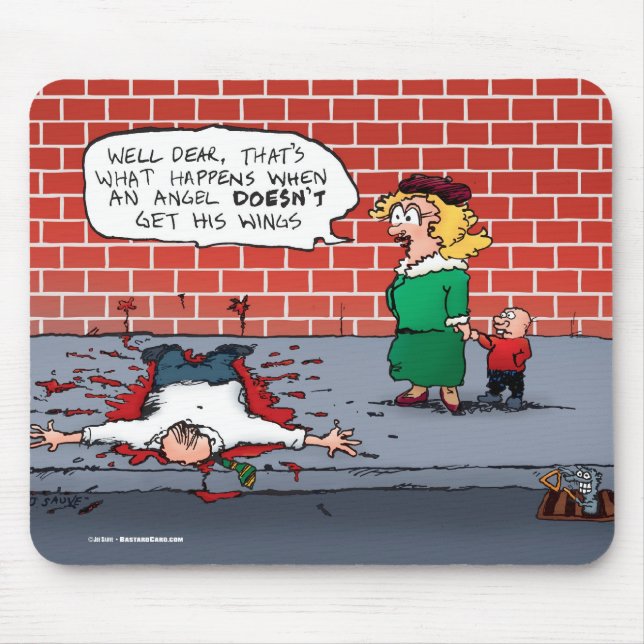 Tapis De Souris Un ange ne reçoit pas ses ailes Noël (Devant)