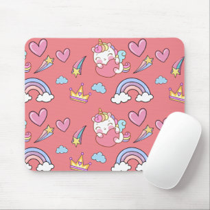 Tapis De Souris Un Arc-en-ciel magique Unicorn Motif fête d'annive
