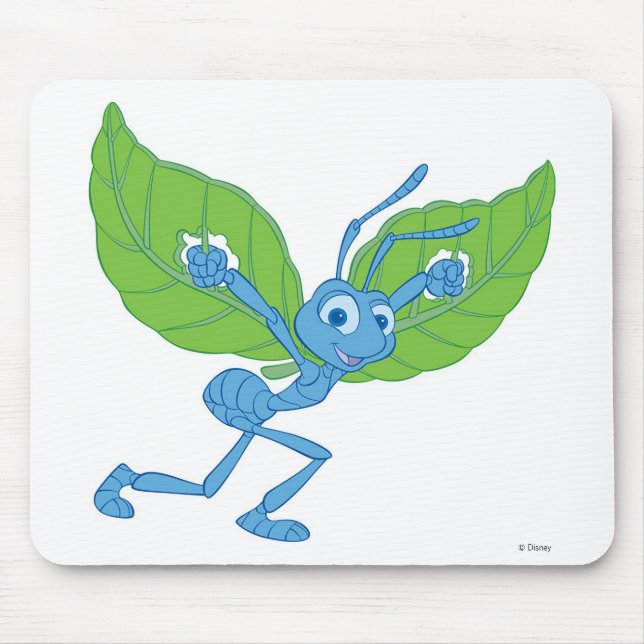 Tapis De Souris Un Bug's Life Flik volant avec Disney feuille (Devant)