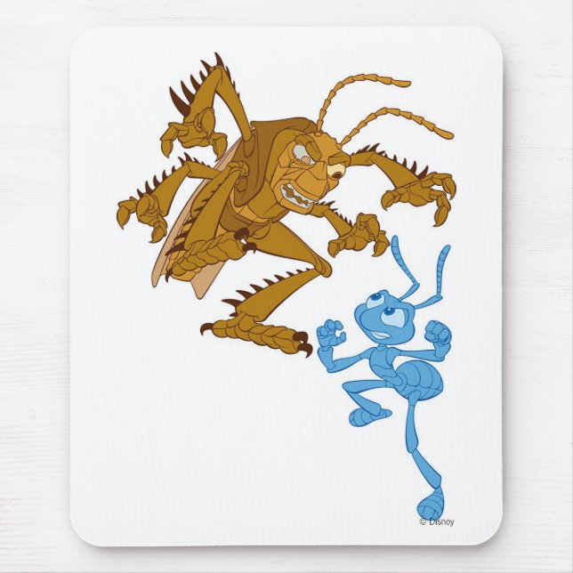 Tapis De Souris Un bug's Life Hopper et Flik combat Disney (Devant)