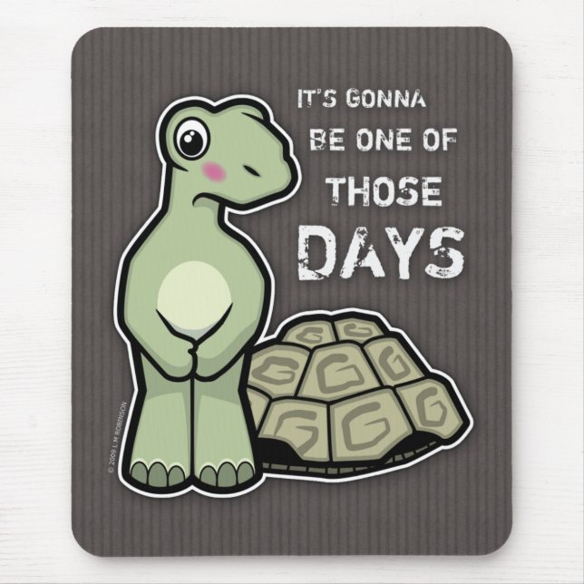 Tapis De Souris Un de ces jours - tortue mignonne Mousepad (Devant)