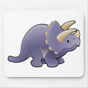 Tapis De Souris Un dinosaure amical mignon de triceratops