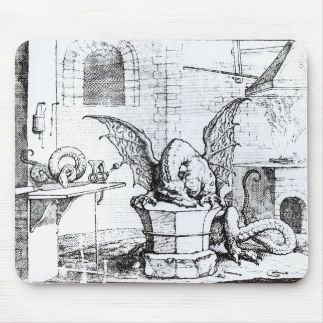 Tapis De Souris Un dragon dans un atelier (Devant)